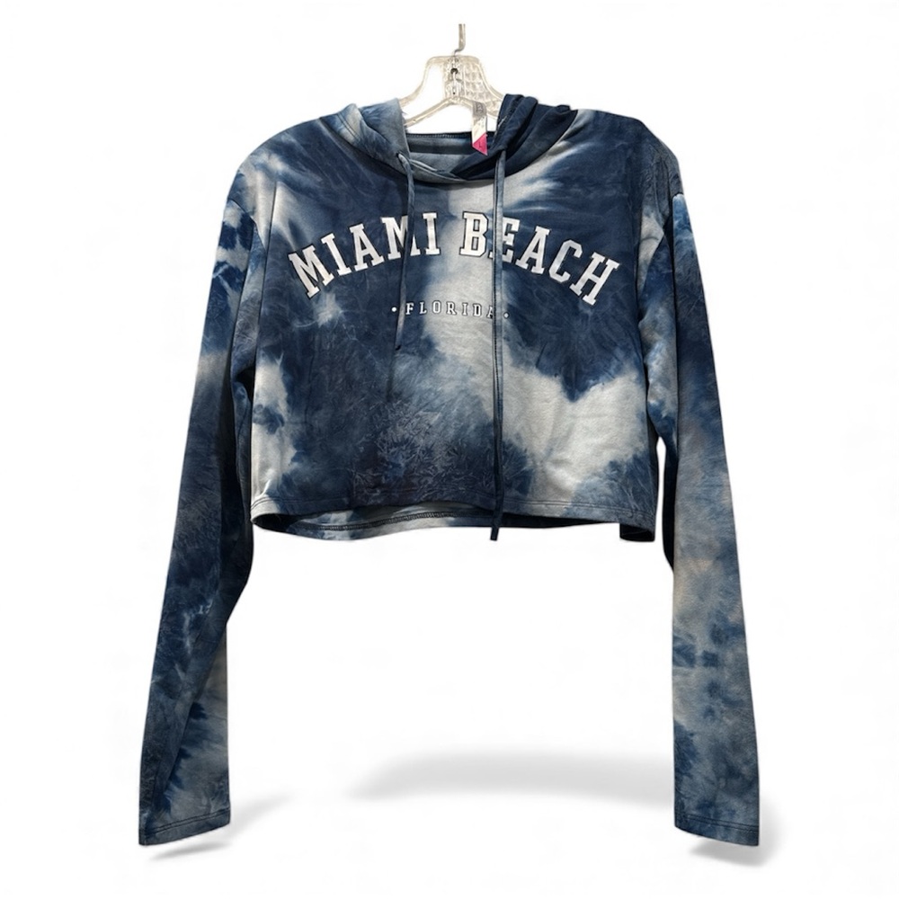 Navy Tie-Dye Miami Beach Hoodie